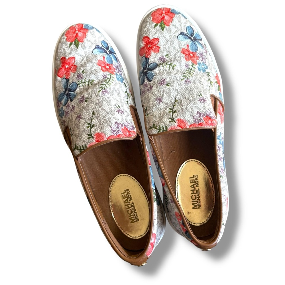 Michael Kors Floral Sneakers Women’s Size 9M Slip On Shoe - Picture 6 of 6